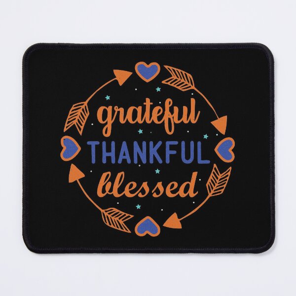 Item preview, Grateful Thankful Blessed | Thanksgiving Quotes designed and sold by DrawingBoard.