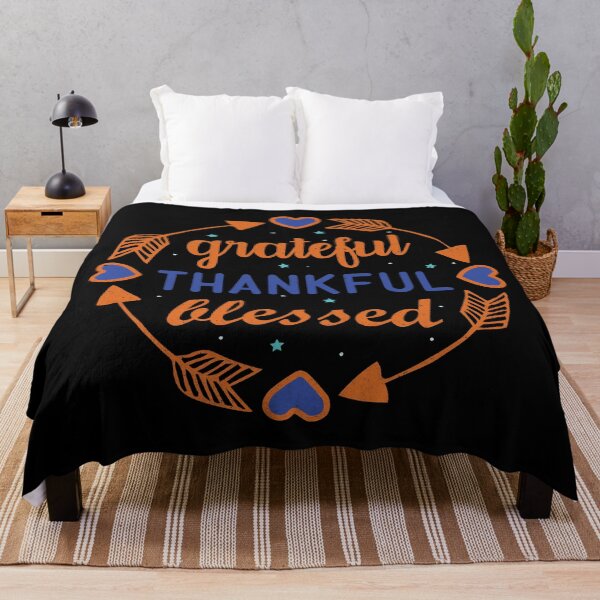 Item preview, Grateful Thankful Blessed | Thanksgiving Quotes designed and sold by DrawingBoard.