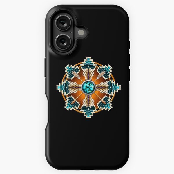 Turquoise Native American Style Mandala iPhone Tough Case
