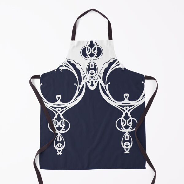 Item preview, Elegant, ornamental, lines, vines, navy blue, white designed and sold by Svitac.