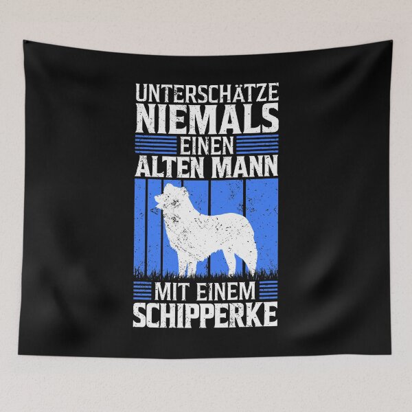 Item preview, Old man with Schipperke Belgian Shepherd Dog designed and sold by madgrfx.
