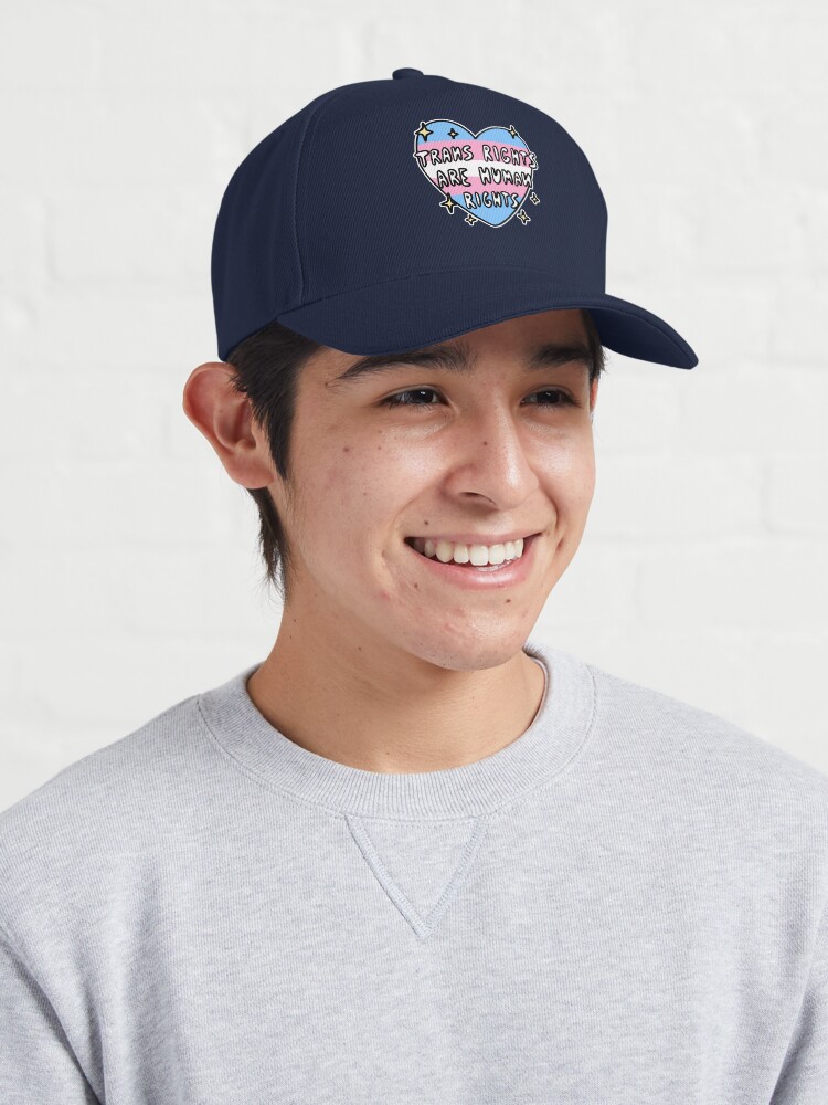 Trans Rights are Human Rights Transgender Gifts Red Cowboy Hat Flat Bill  Hats Snapback Hat Brim Baseball Cap for Men