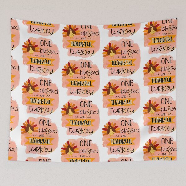 Item preview, One Blessed Thankful Turkey- Thanksgiving- Fall Thanksgiving Gifts designed and sold by younghopes.