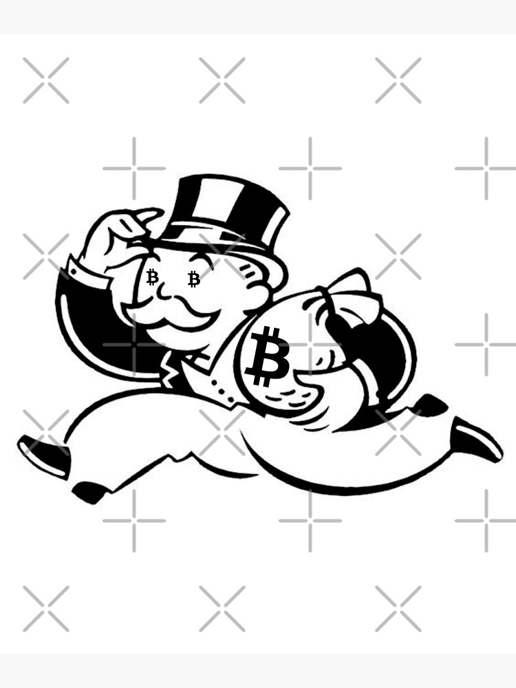 Monopoly Man Running Money Bag, Monopoly Money Poster