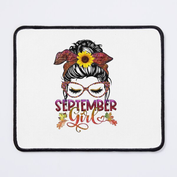 Item preview, September girl messy bun leopard print- Fall designed and sold by Designs Of all kinds.