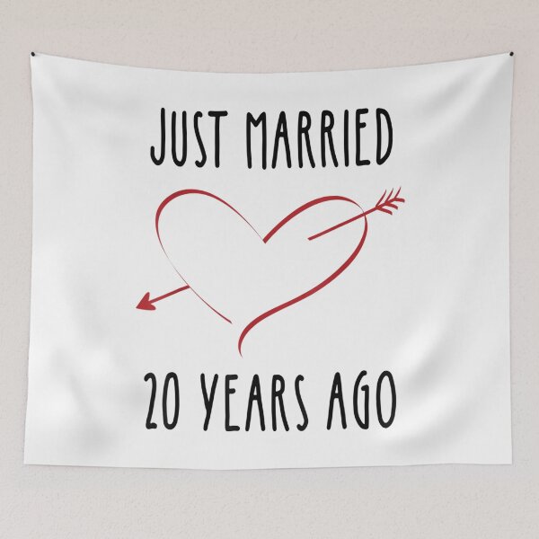 Item preview, Just Married 20 Years Ago Funny Wedding Anniversary Heart  designed and sold by GodivaShop.