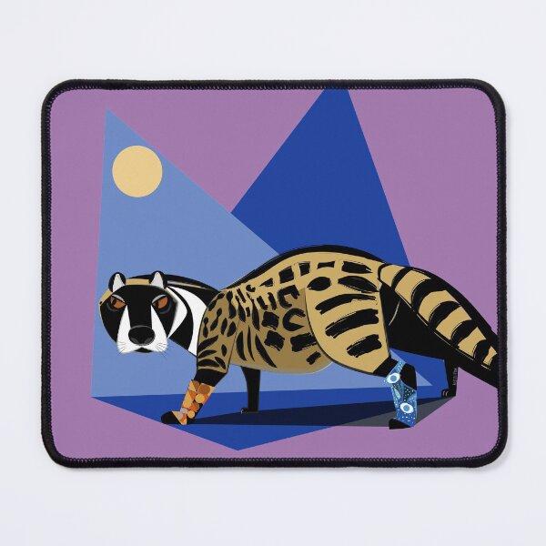Item preview, African Civet  and wildlife blue moon designed and sold by belettelepink.