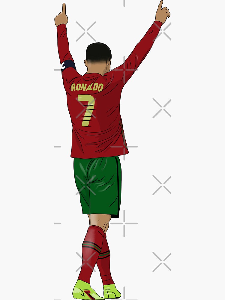 Cristiano Ronaldo Celebration Sticker Sticker for Sale by Football Tee