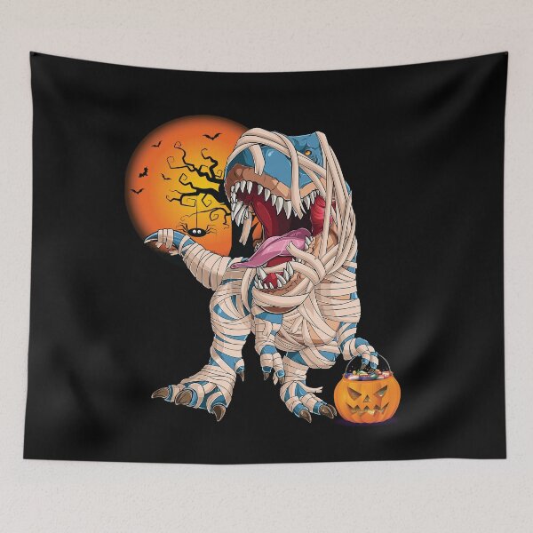 Item preview, Halloween Scary Mummi T-rex shirt for boys and girls autumn fall y'all designed and sold by jojocat90.