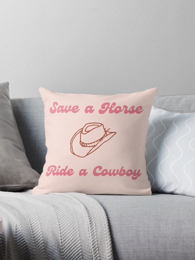 Howdy Vintage Western Clip Art Pillow