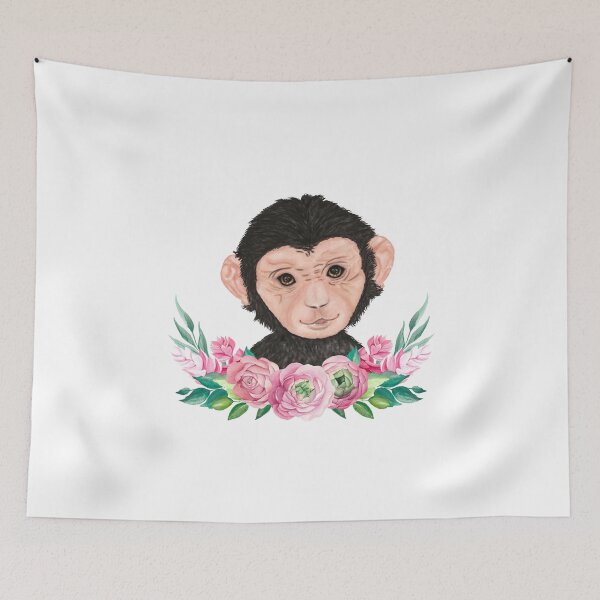 Item preview, Cute Watercolor Monkey designed and sold by PinkPerfect.