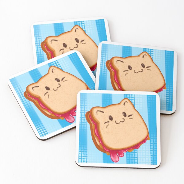 Item preview, Kawaii PBJ Neko kitty designed and sold by dketterlean.