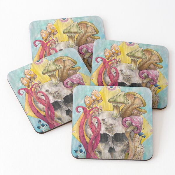 Item preview, Skull and Mushrooms designed and sold by NahmasteNicole.