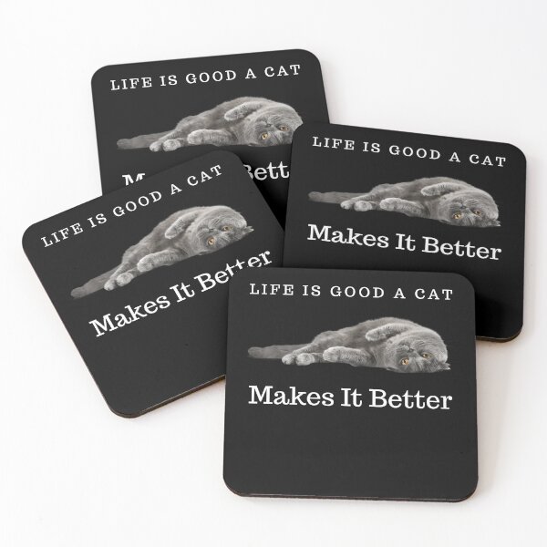 Item preview, Life Is Good A Cat Makes It Better designed and sold by oufa.