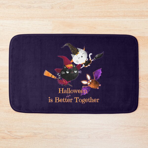 Item preview, Halloween Is Better Together Witch Cats and Bat designed and sold by BeeZBeez.