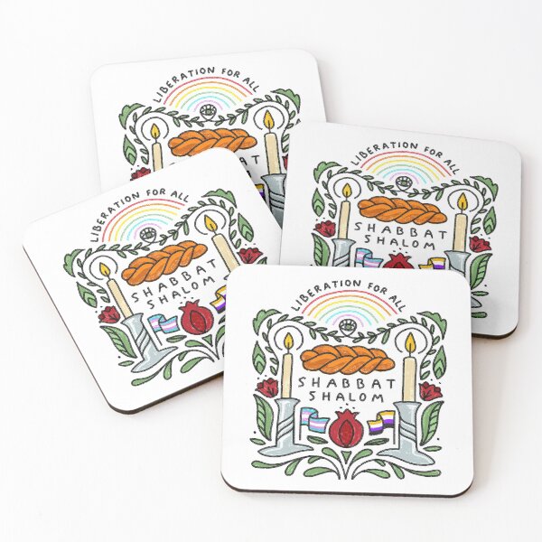 Item preview, Shabbat Shalom - Liberation For All designed and sold by Queer Jewish Living.