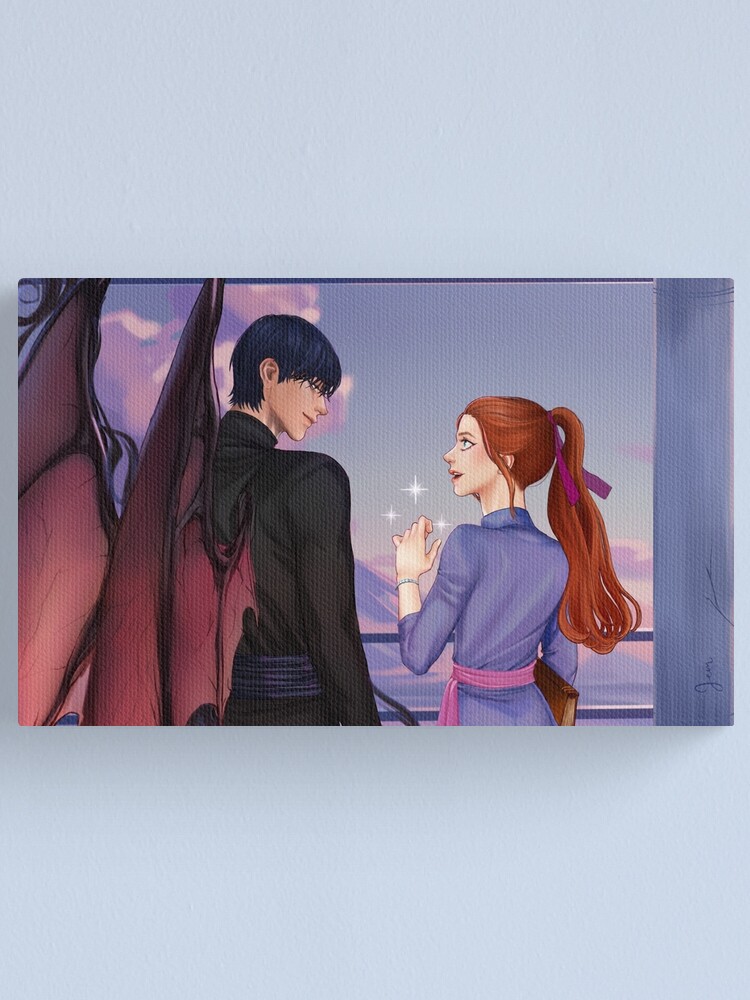 ACOTAR Series by Sarah J Maas Painting Canvas Poster Feyre and Rhysand  Illustration Prints Gwynriel Illustration Picture Decor