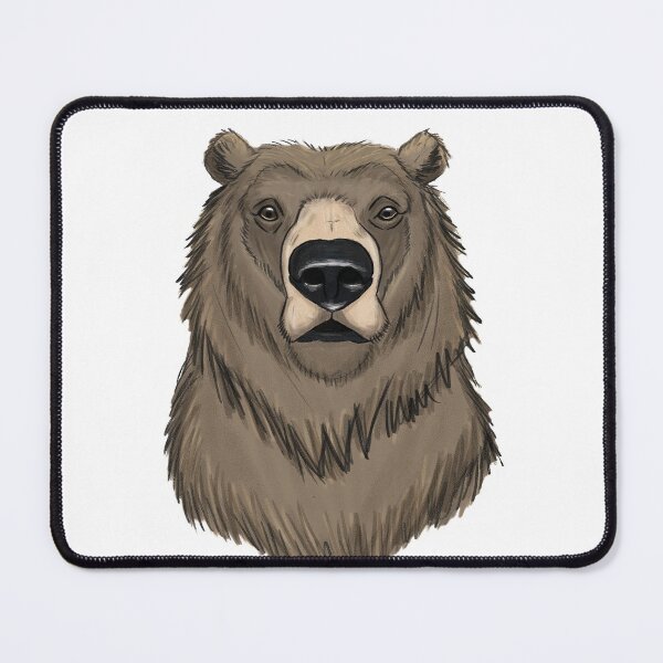 Item preview, Wild grizzly bear facing you designed and sold by Brushes with Nature.