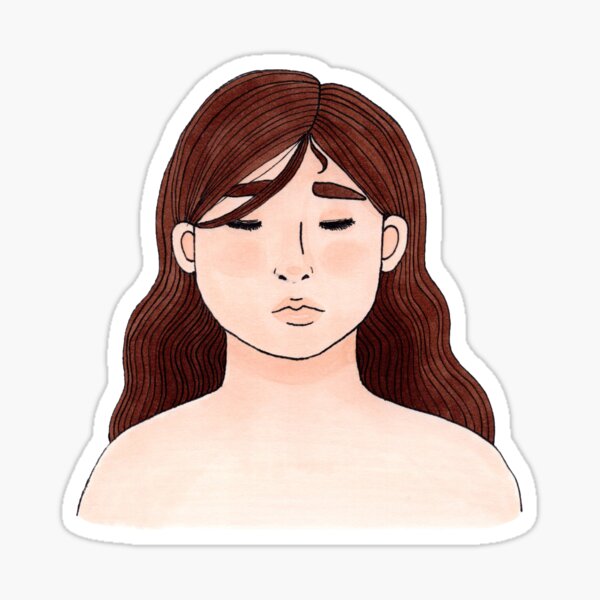 Wavy Hair Sticker