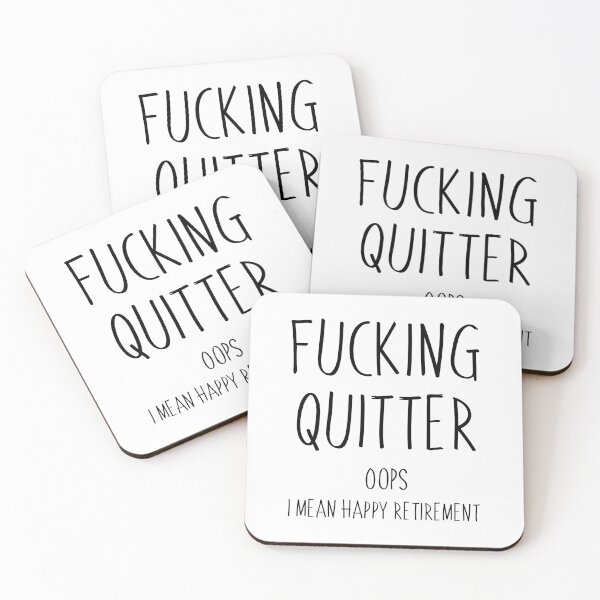 Item preview, Quitter, Happy Retirement-Retirement Gifts SK designed and sold by andregiftshopzz.