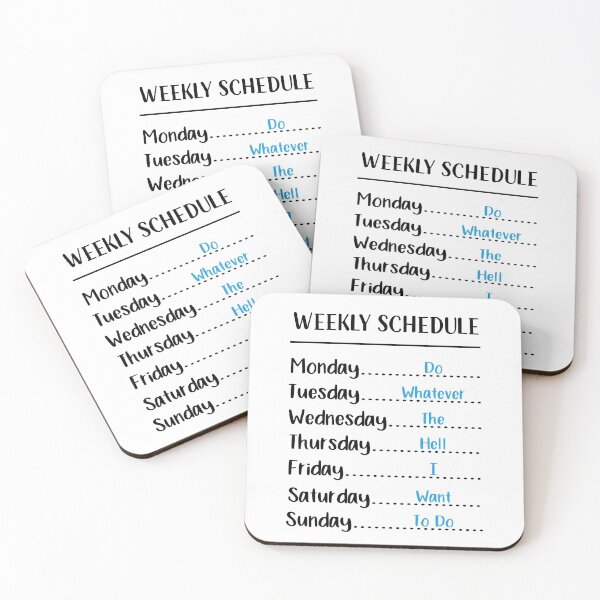 Item preview, Daily Weekly Schedule-Retirement Gifts For Men SK designed and sold by andregiftshopzz.