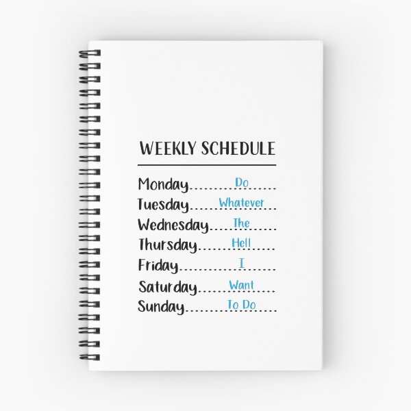 Item preview, Daily Weekly Schedule-Retirement Gifts For Men SK designed and sold by andregiftshopzz.