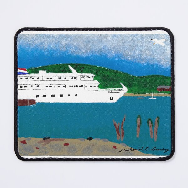 Item preview, Cruiseship Independence in Belfast Harbor [Acrylic Paint] designed and sold by Nathaniel E. Dearing.