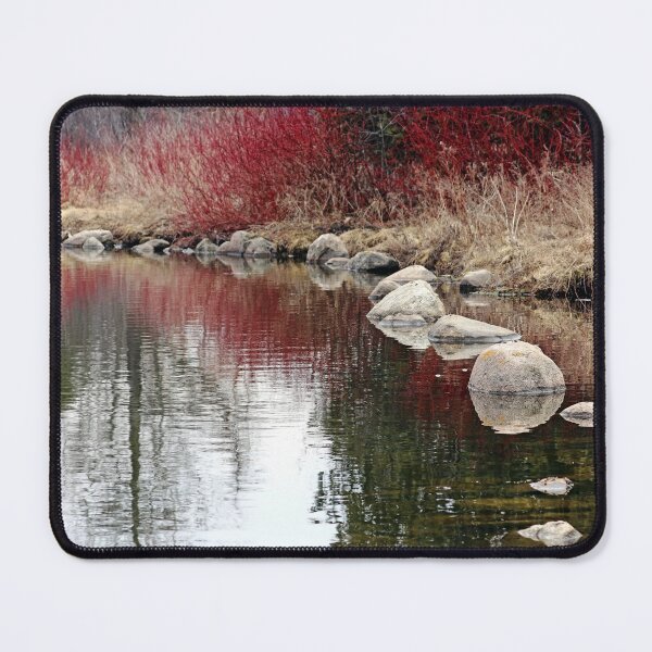 Item preview, Red Dogwood On Pond Shore designed and sold by Deb Oppermann.