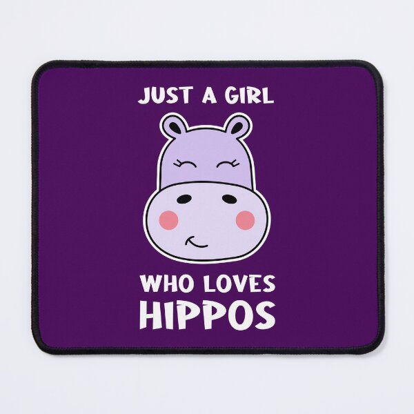 Item preview, Just a Girl Who Loves Hippos designed and sold by TashaVector.