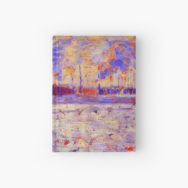 "Snow Effect - Winter in the Suburbs" by Georges Seurat (circa 1883) TECHNICOLOR REMASTERED Hardcover Journal