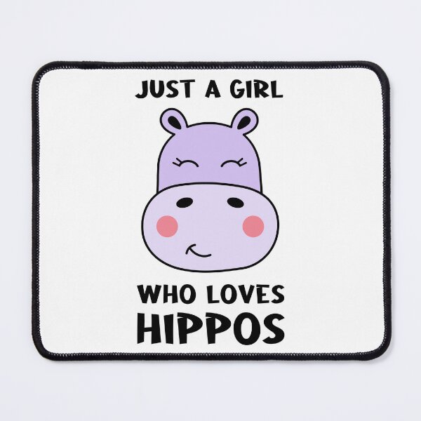 Item preview, Just a Girl Who Loves Hippos designed and sold by TashaVector.