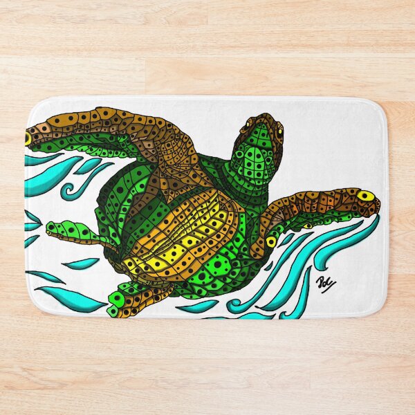 Item preview, Sea Turtle Swimming Colorful Sea Turtle designed and sold by AriArt78.