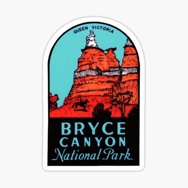 Item preview, Bryce Canyon National Park Utah Vintage Travel Decal designed and sold by hilda74.