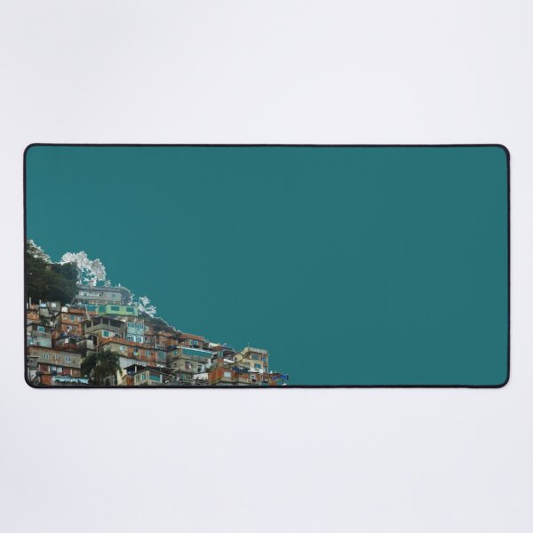 FAVELA BLUE, Rio de Janeiro Desk Mat