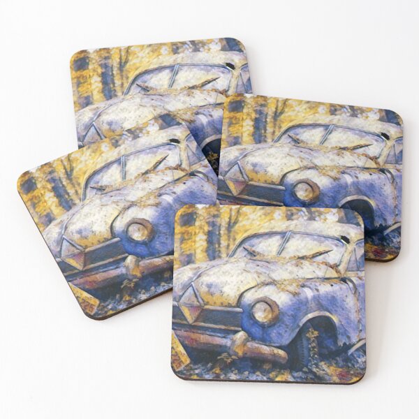 Item preview, An abandoned car watercolor designed and sold by SewnMemories.