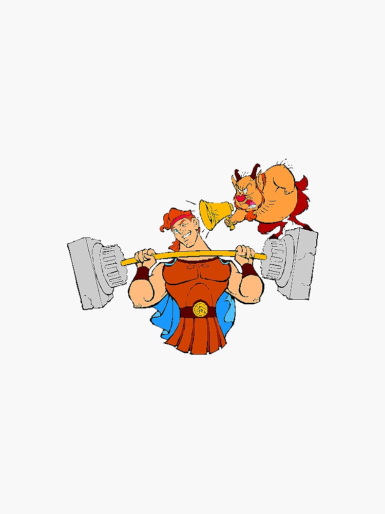 "hercules cartoon" Sticker by KnitNknot Redbubble