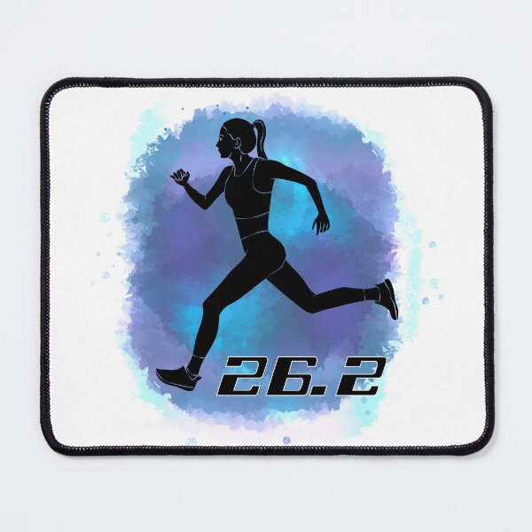 Item preview, Running Marathon 26.2 Race Watercolor Girl designed and sold by TheInkElephant.