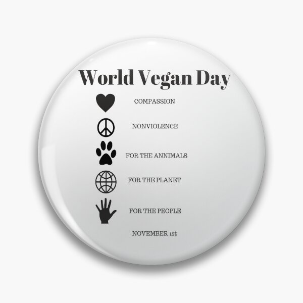 Item preview, World Vegan Day-Compassion-Nonviolence-for the Animals-for the Planet-For the people designed and sold by Craftynistia.