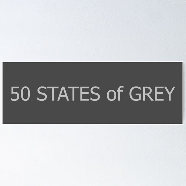 Item preview, 50 STATES of GREY designed and sold by ozzyme.