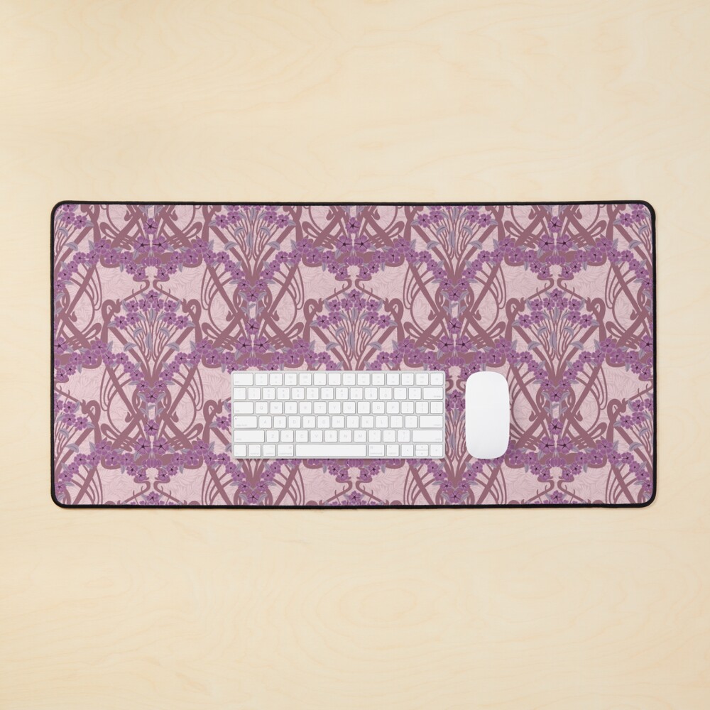 Art Nouveau Garland in Mauve Mouse Pad