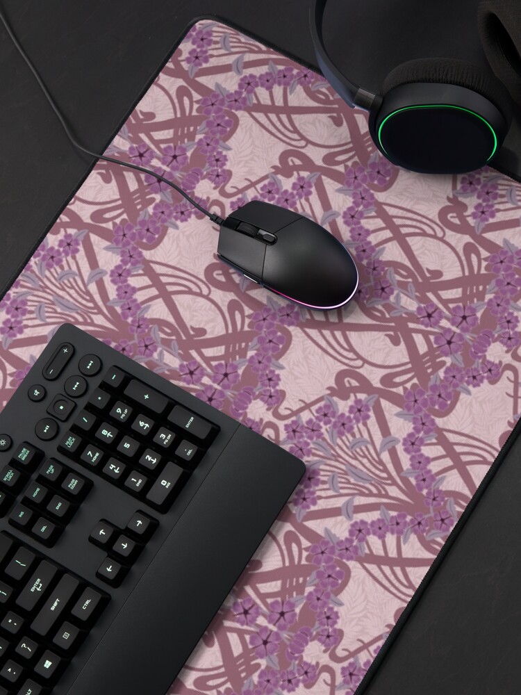 Alternate view of Art Nouveau Garland in Mauve Mouse Pad