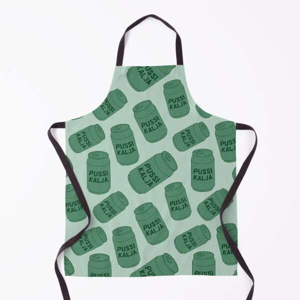 Item preview, Pussikalja sage green beer can pattern - When you bring a bag of beer for picnic in Finland designed and sold by FinYen.
