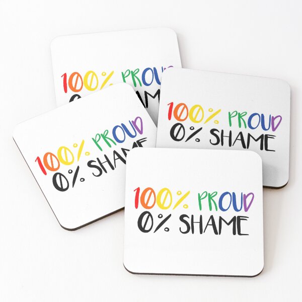 Item preview, 100% proud 0% shame Rainbow LGBTQ -LGBTQ pride designed and sold by Designs Of all kinds.