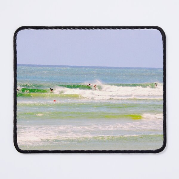 Surfing Green Waves - Rainbow Bay Gold Coast QLD Australia Mouse Pad