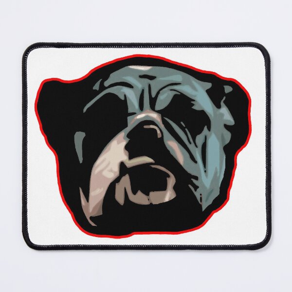 Item preview, English Bulldog face - blue Bulldog - abstract Bully dog - Bulldog gifts designed and sold by smooshfaceutd.