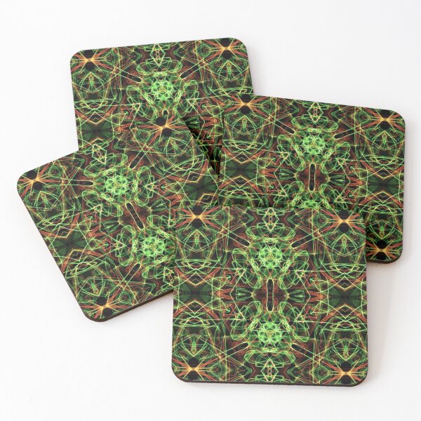 Item preview, Liquid Light Series #98 ~ Green and Orange Abstract Fractal Pattern designed and sold by Ascension Vibrations.