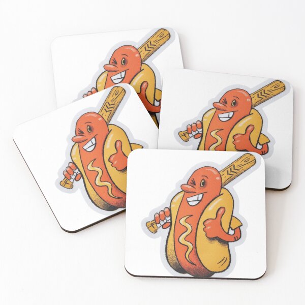 Item preview, Funny Badass Hot Dog with a baseball bat designed and sold by TALAT-SHOPS.