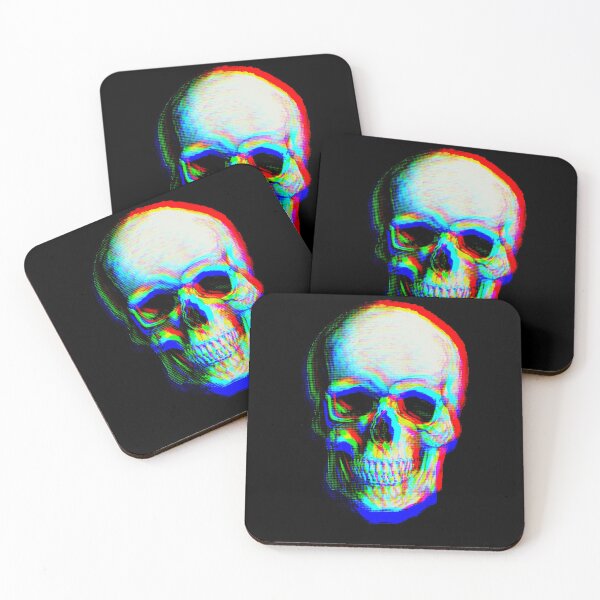Item preview, Holographic Glitch Skull designed and sold by DemonicGloom.