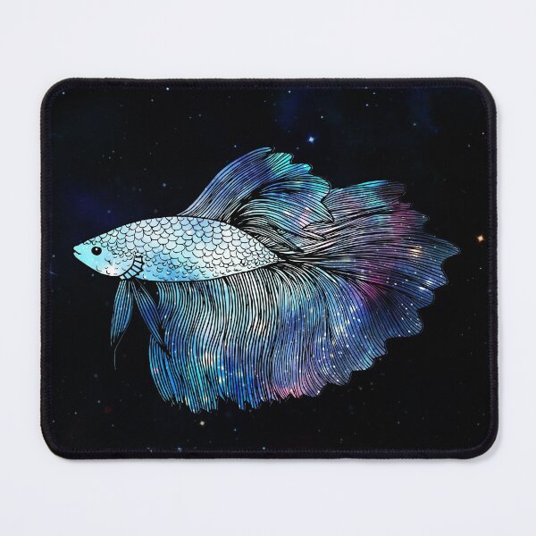 Vista previa del artículo con la obra «Pez Betta Galaxia Azul», diseñado y vendido por Julie Erin Designs.