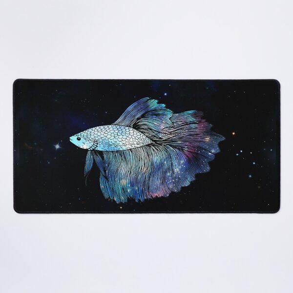Artikel-Vorschau von Blauer Galaxy-Kampffisch, designt und verkauft von Julie Erin Designs.